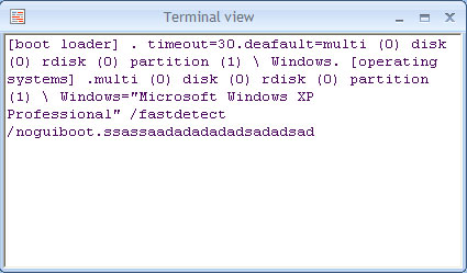 RS232 Port Monitor - Terminalansicht