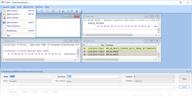 Visão geral do Serial Port Monitor